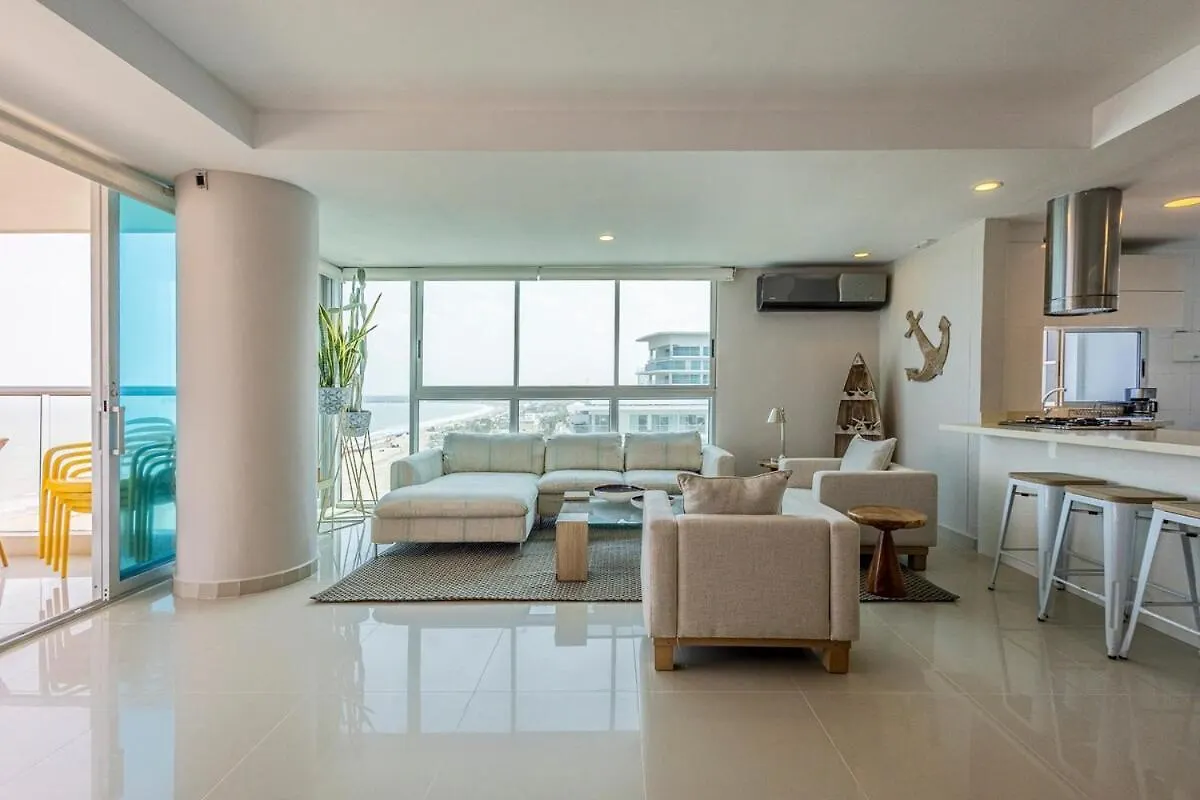 Luxurious Beachfront 3Br, Pool & Ocean Views Cartagena Apartment